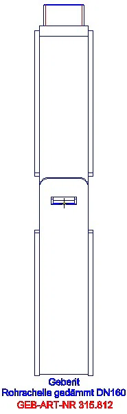 GE Silent-db20 Rohrschelle gedämmt mit Gewindemuffe M10 / G1/2 d160_315.812.26.1_L