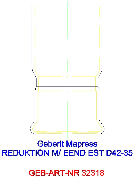 GE Mapress Edelstahl Reduktion mit Einschubende d42-35_32318_G