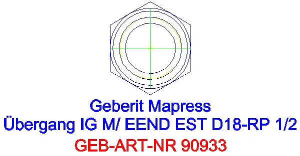 GE Mapress Edelstahl Übergang mit IG und Einschubende d18-Rp1/2_90933_L