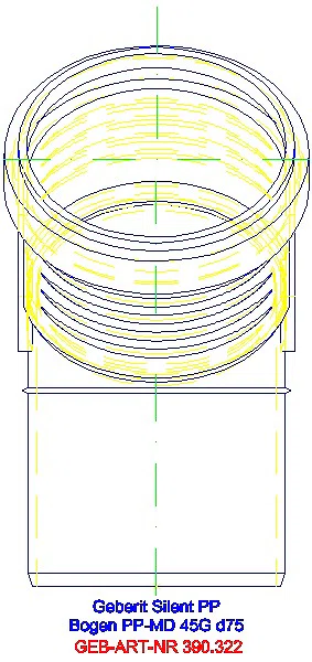 GE Silent-PP Bogen 45Gr d75_390.322.14.1_L
