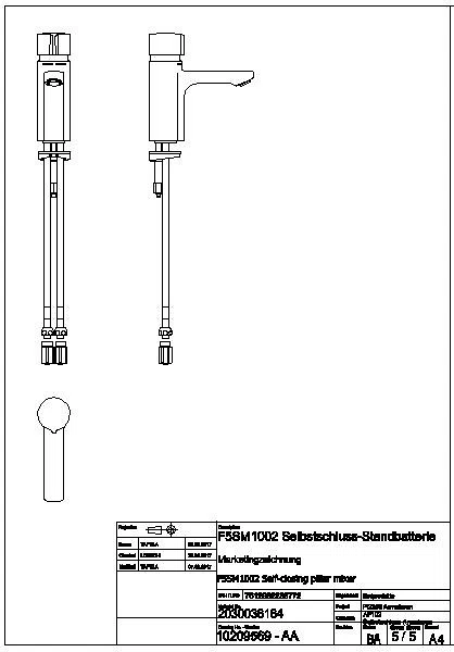Standbatterie, F5, hydr., Mischer, 5l, Rohre, F5SM1002