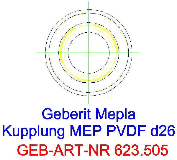 GE Mepla Kupplung PVDF d26_623.505.00.5_L