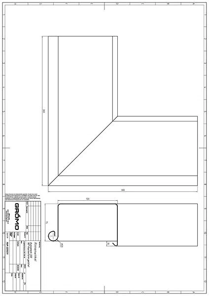 Verzinkter Rinnenwinkel Kastenform Außeneck 333 tiefgezogen , #Art.Nr. 50313