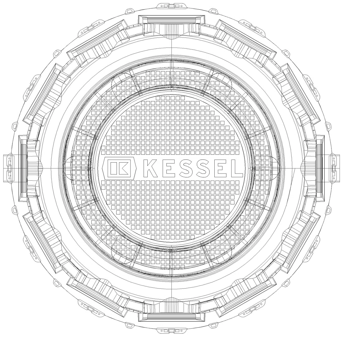 KESSEL-Fettabscheider EasyClean Modular ground, NS 2, Standard, Klasse D (3D)