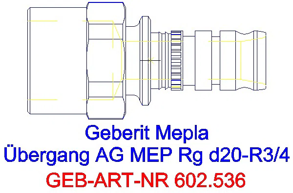 GE Mepla Übergang mit AG d20-R3/4_602.536.00.5_G