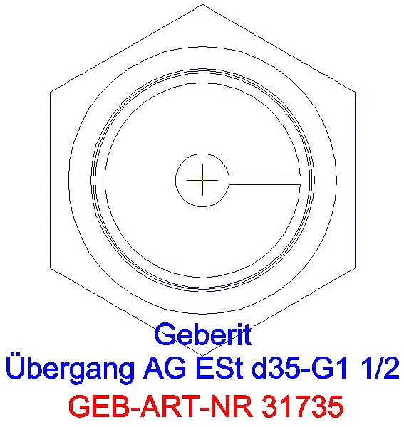 GE Mapress Edelstahl Übergang mit AG d35-G1 1/2_31735_L