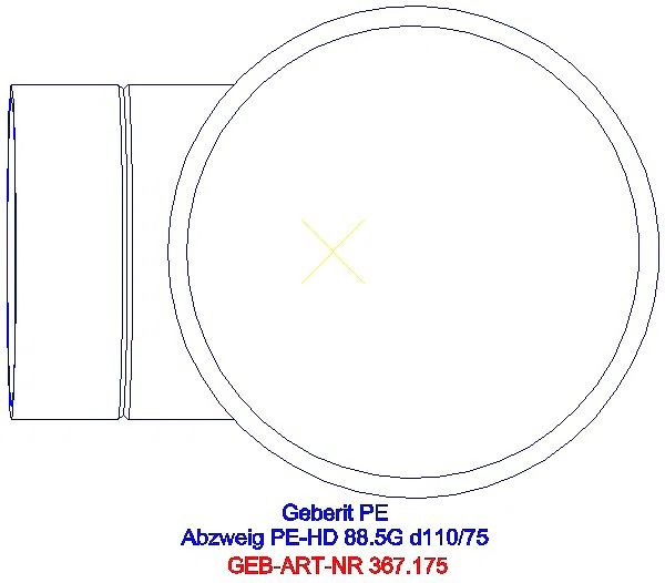 GE PE Abzweig 88,5Gr d110/75_367.175.16.1_G