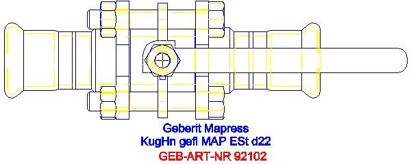 GE Mapress Kugelhahn NPW, mit Bet.-Hebel geflanscht d22_92102_G