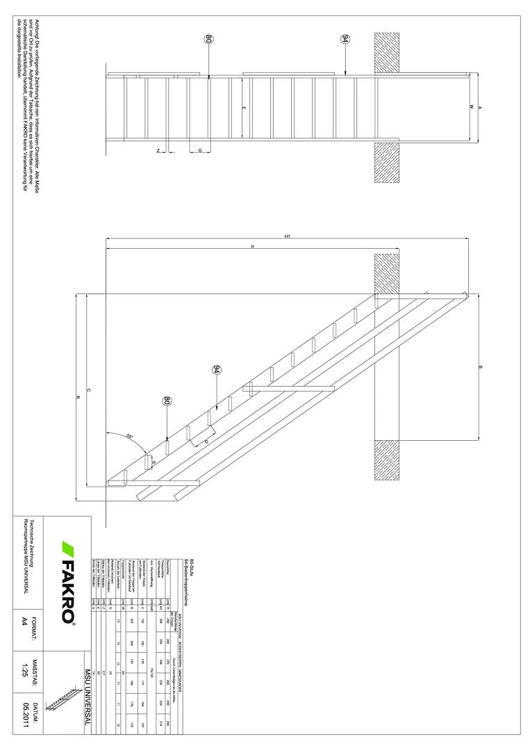 MSU Raumspartreppe UNIVERSAL - Detail