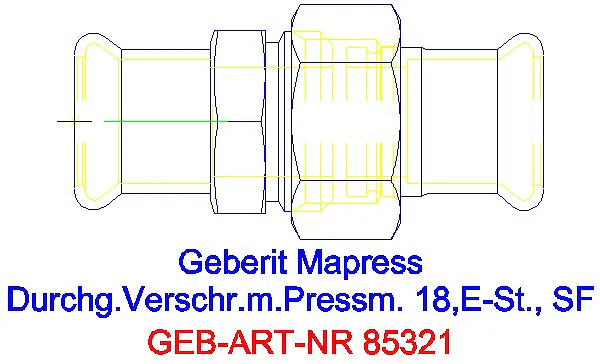 GE Mapress Edelstahl Verschraubung (LABS-frei) d18_85321_A