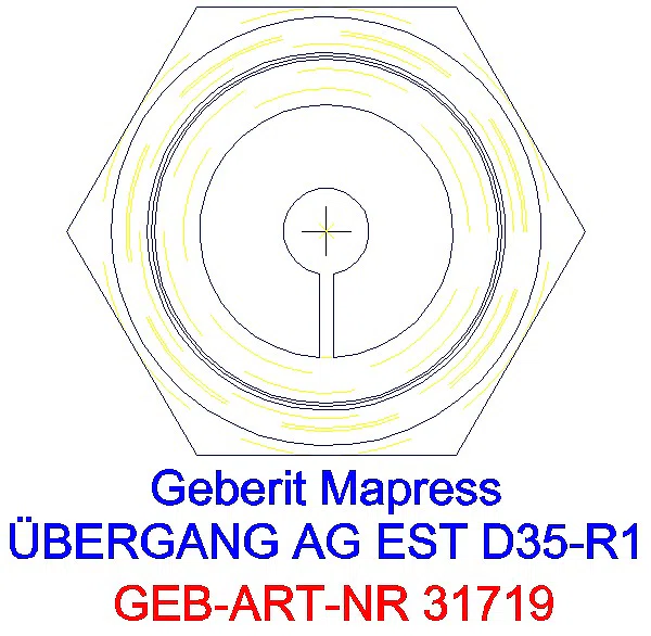 GE Mapress Edelstahl Übergang mit AG d35-R1_31719_L
