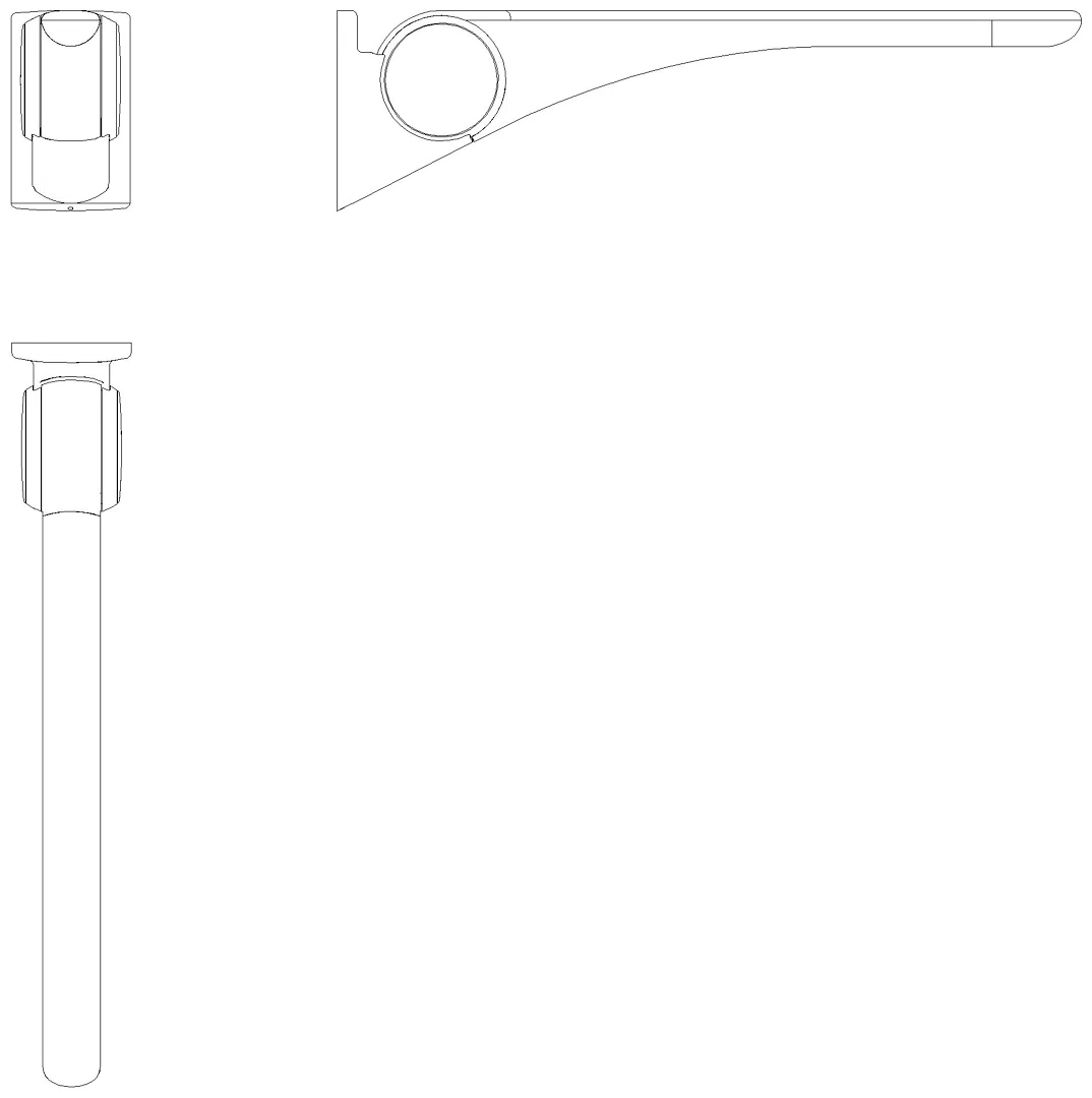 HEWI Stützklappgriff Basic,750 mm weiß hgl-wem