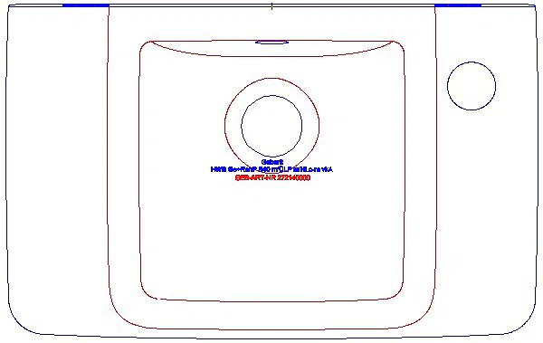 Renova Plan HWB, verk. Ausladung 40x25cm, Hahnloch rechts, m.Ül._272140000_G