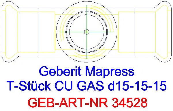 GE Mapress Kupfer T-Stück egal (Gas) d15-15-15_34528_G
