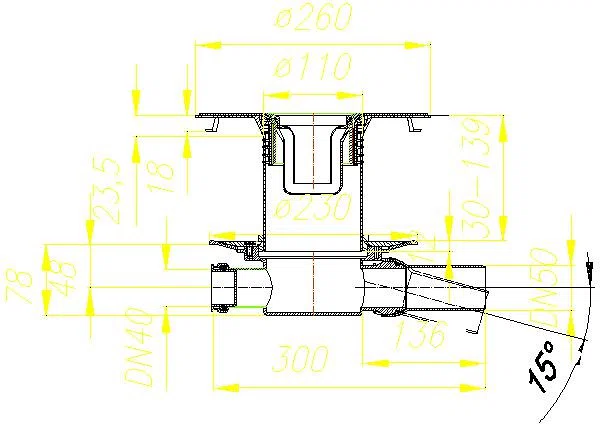 DALLMER Bodenablauf 32 N, DN 50