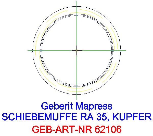 GE Mapress Kupfer Schiebemuffe d35_62106_L