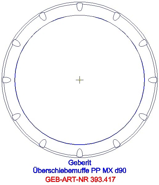 GE Silent-Pro Überschiebemuffe d90mm_393.417.14.1_G