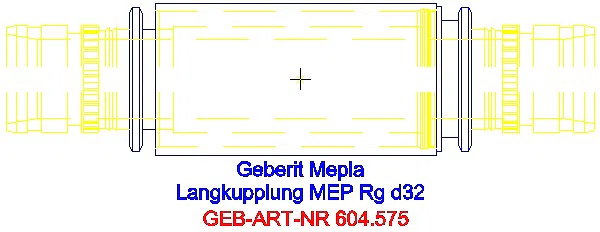 GE Mepla Langkupplung Rg d32_604.575.00.5_G