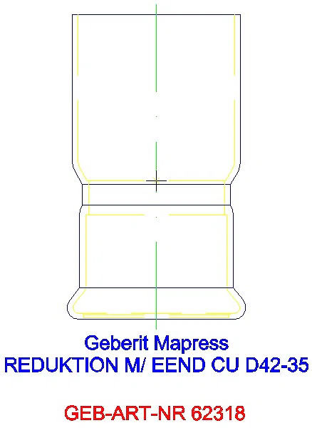 GE Mapress Kupfer Reduktion mit Einschubende d42-35_62318_G