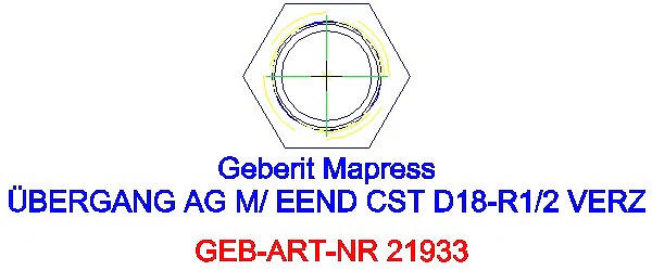 GE Mapress C-Stahl Übergang mit AG und Einschubende d18-R1/2 verzinkt_21933_L