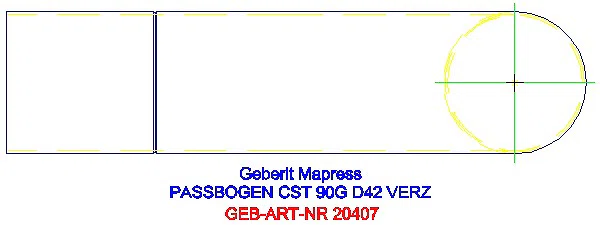 GE Mapress C-Stahl Passbogen 90Gr d42 verzinkt_20407_G