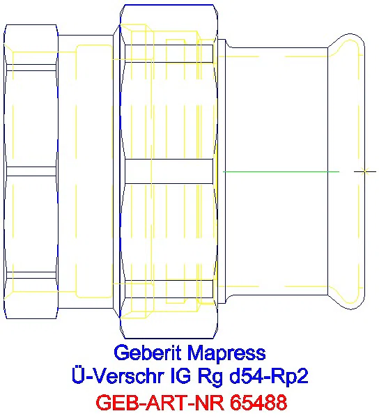 GE Mapress Kupfer Übergangsverschraubung mit IG Rg d54-Rp2_65488_G