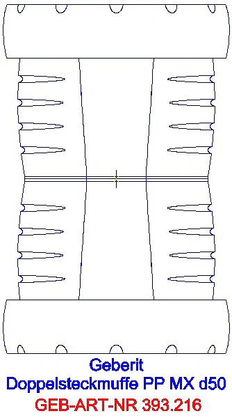 GE Silent-Pro Doppelsteckmuffe d160mm_393.716.14.1_L