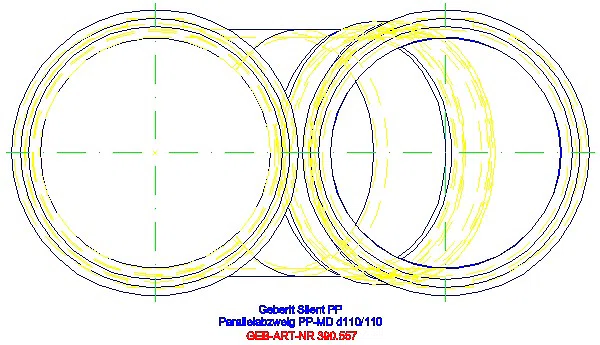 GE Silent-PP Parallelabzweig 45Gr d110/110_390.557.14.1_G