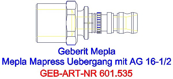 GE Mepla Übergang mit AG Rg d16-R1/2_601.535.00.5_G
