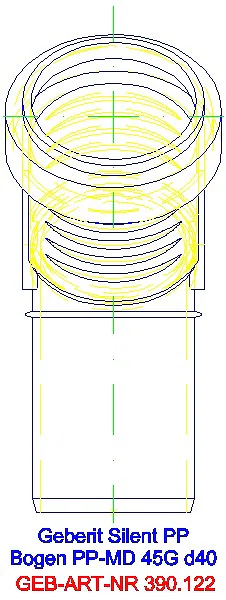 GE Silent-PP Bogen 45Gr d40_390.122.14.1_L