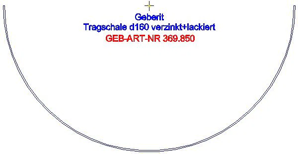 GE Tragschale verzinkt und lackiert DN 150_369.850.00.1_A