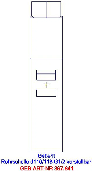 GE Rohrschelle mit Gewindemuffe G1/2 verstellbar d110/118_367.841.00.2_L