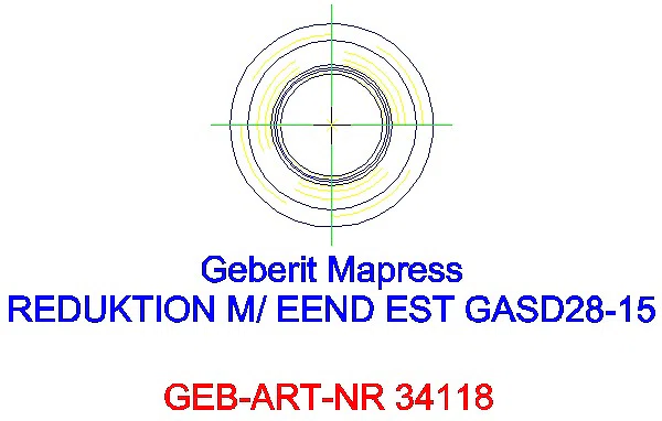 GE Mapress Edelstahl Reduktion mit Einschubende (Gas) d28-15_34118_A