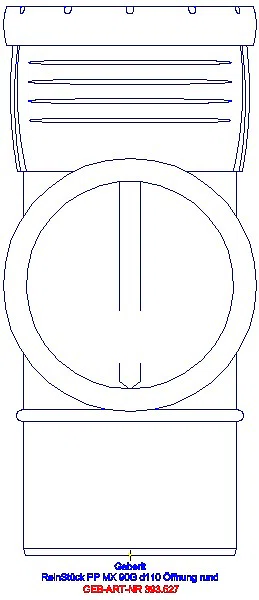 GE Silent-Pro Reinigungsstück 90Gr mit runder Serviceöffnung d110mm_393.527.14.1_A