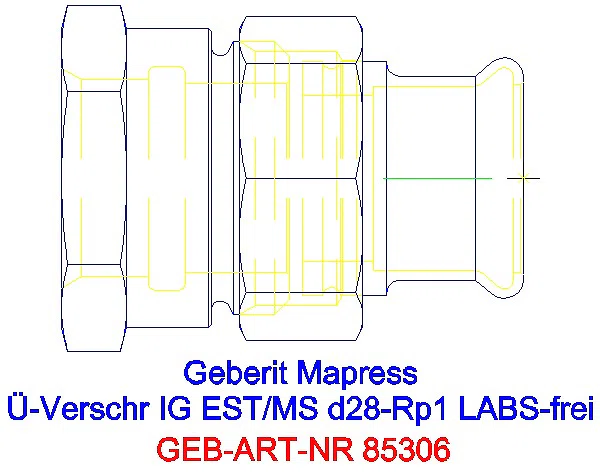 GE Mapress Edelstahl Übergangsverschr. mit IG (LABS-frei) d28-Rp1_85306_A