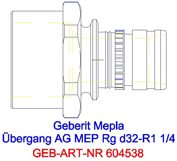 GE Mepla Übergang mit AG Rg d32-R1 1/4_604.538.00.5_G