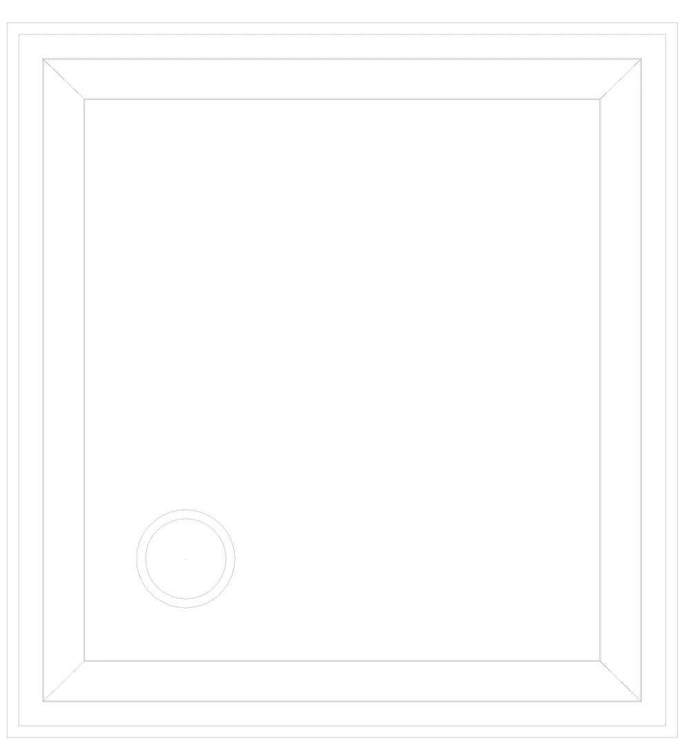 KALDEWEI DUSCHPLAN MIT WANNENTRÄGER Duschfläche, 750x800x32 mm, Modell-Nr: 554-2