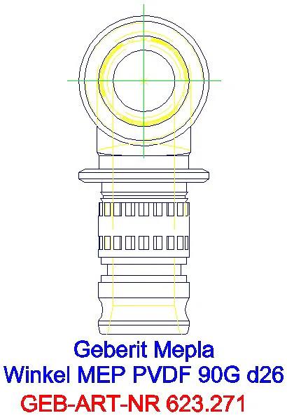GE Mepla Winkel PVDF 90Gr d26_623.271.00.5_A