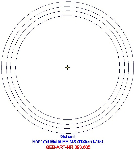 GE Silent-Pro Rohr mit Muffe d125mm L150cm_393.605.14.1_A