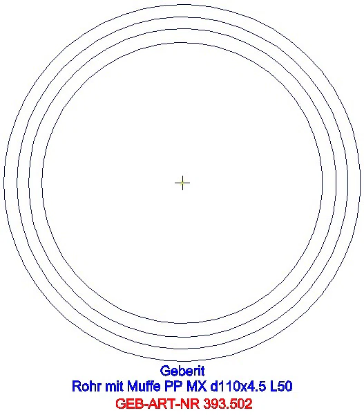 GE Silent-Pro Rohr mit Muffe d110mm L50cm_393.502.14.1_A