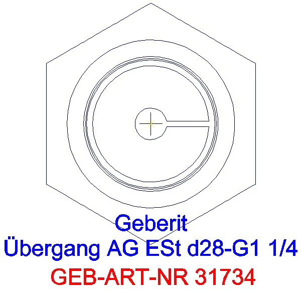 GE Mapress Edelstahl Übergang mit AG d28-G1 1/4_31734_L