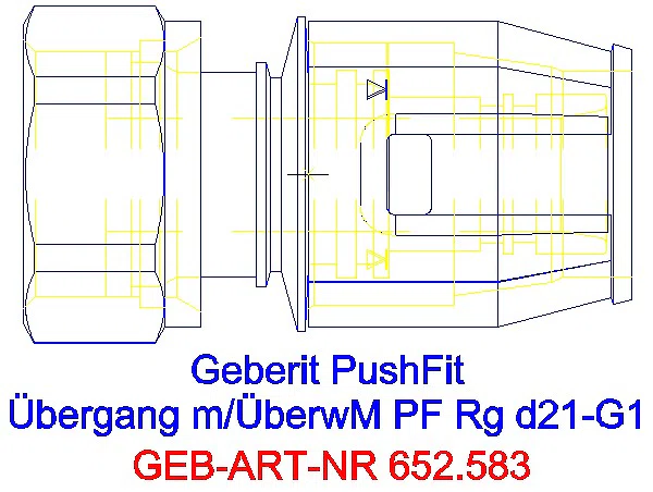 GE PushFit Übergang mit Überwurfmutter Rg d25-G1_652.583.00.1_L