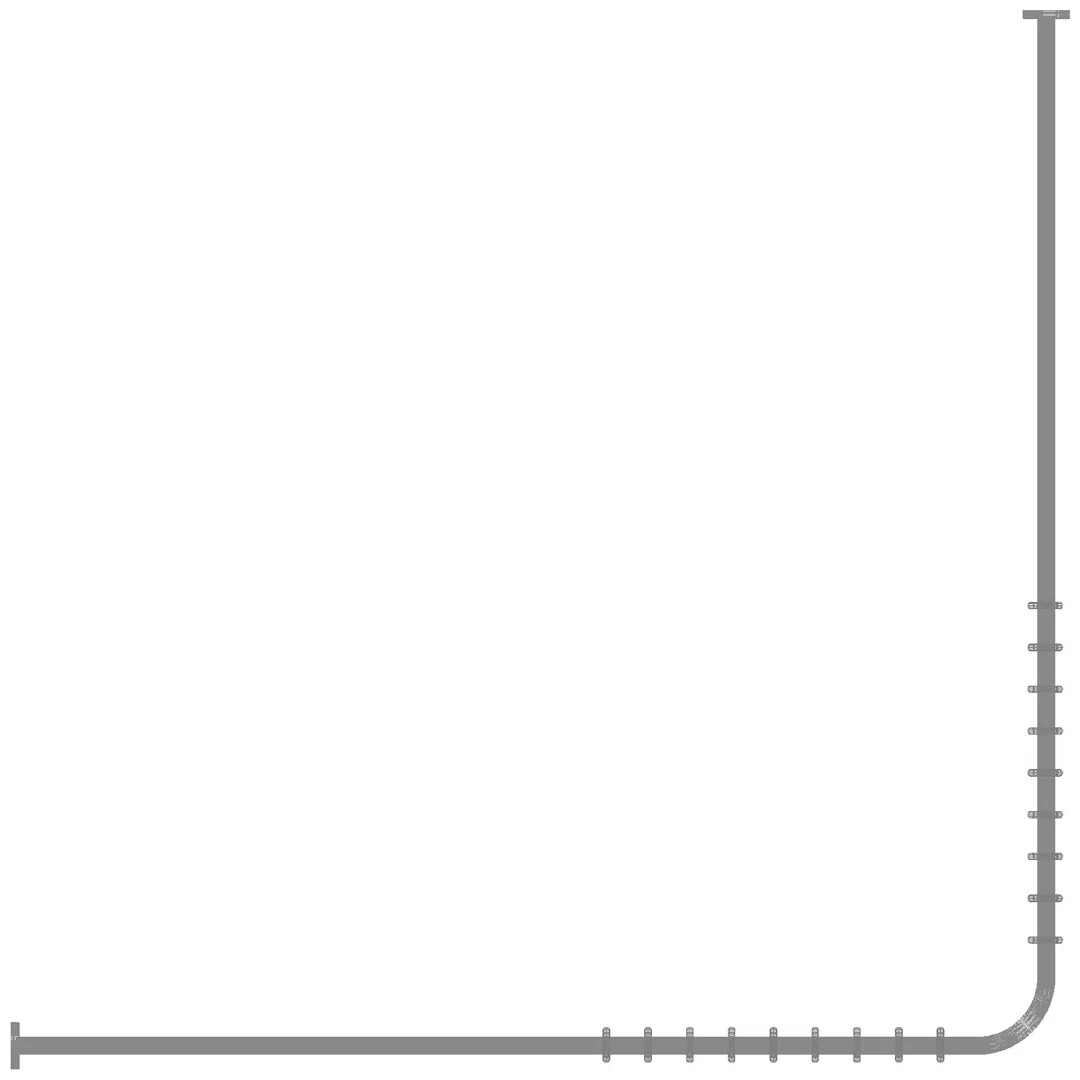 HEWI VH-Stange, d:25,A1/A2=1487, 28 Ringe, plvb dgrau tma