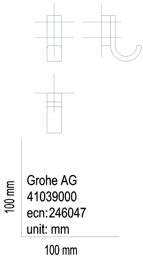 GROHE Bademantelhaken Selection 41039 einfach chrom