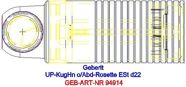 GE Mapress UP-Kugelhahn d22 mit Abdeckrosette Edelstahl_94914_G