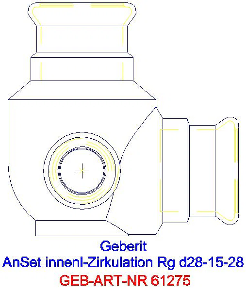 GE Mapress Anschlussset für innenliegende Zirkulation d28-15-28_61275_A