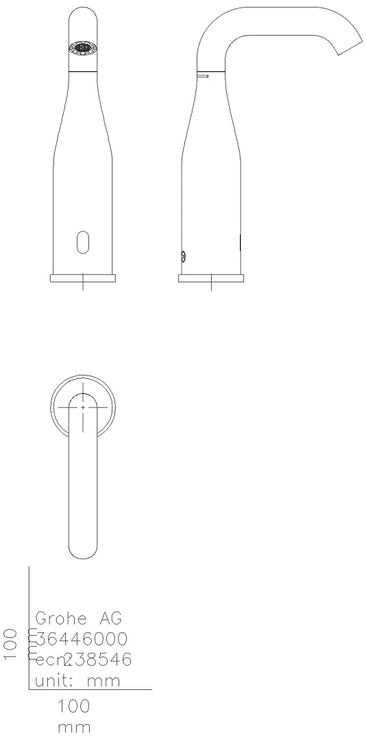 GROHE WT-IR-Elektronik Essence E 36446 ohne Mischung Batterie 6V chrom