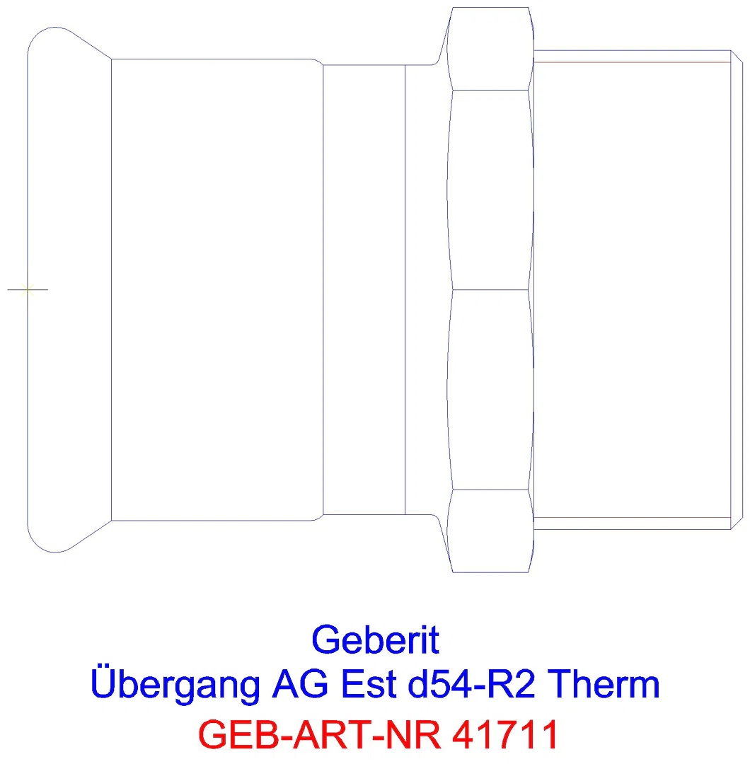 GE Mapress Therm Übergang mit AG d42-R1 1/2_41711_a