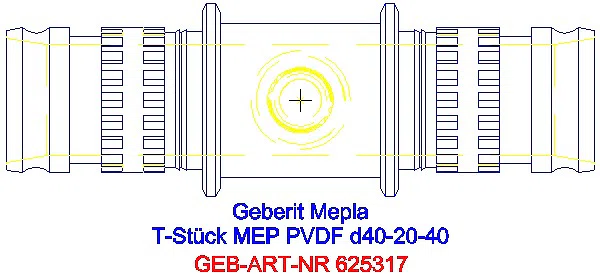 GE Mepla T-Stück reduziert PVDF d40-20-40_625.317.00.5_G