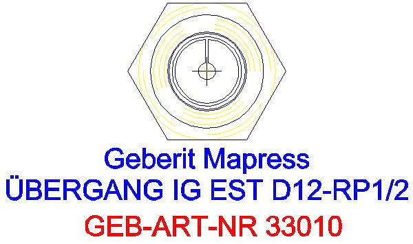 GE Mapress Edelstahl Übergang mit IG d12-Rp1/2_33010_L